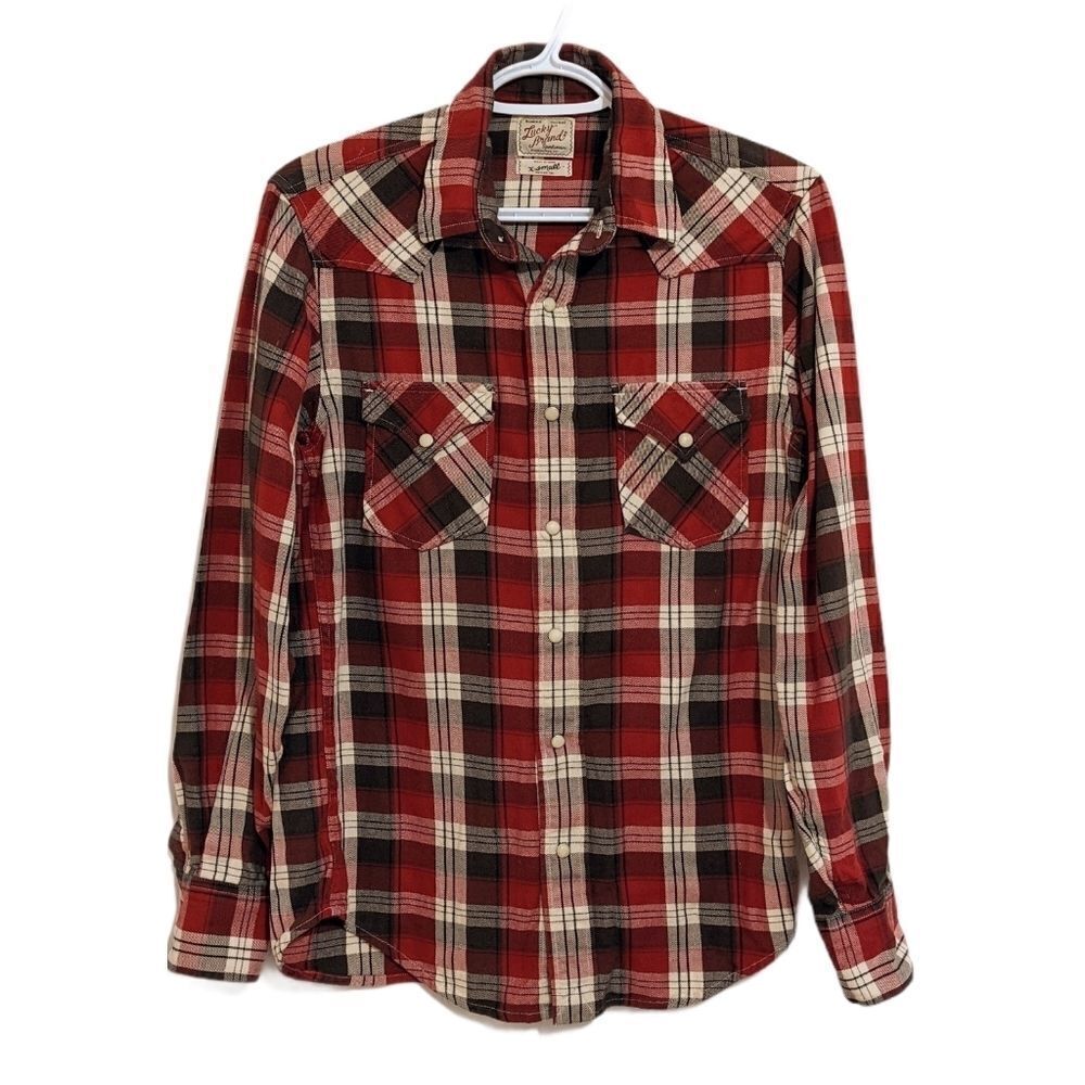 Lucky BRAND Plaid flannel button down shirt size XS @G